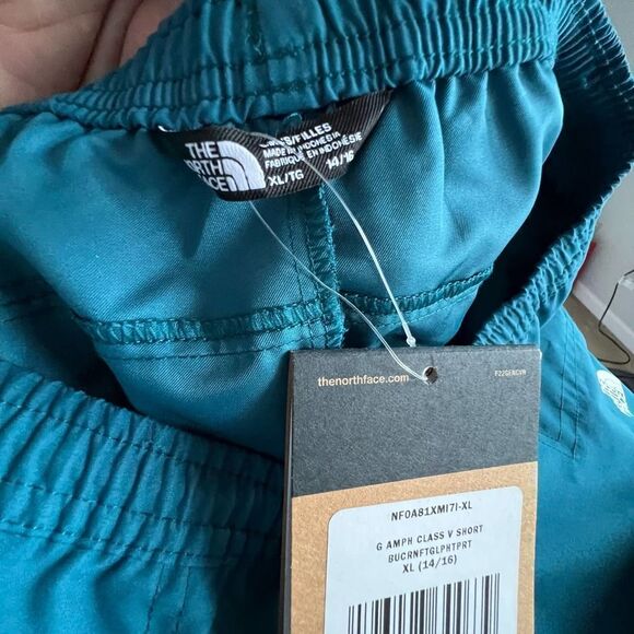 NEW‎ The North Face FlashDry Amph Class V Short  Blue Teal Girls Size XL 14/16 - Picture 3 of 4